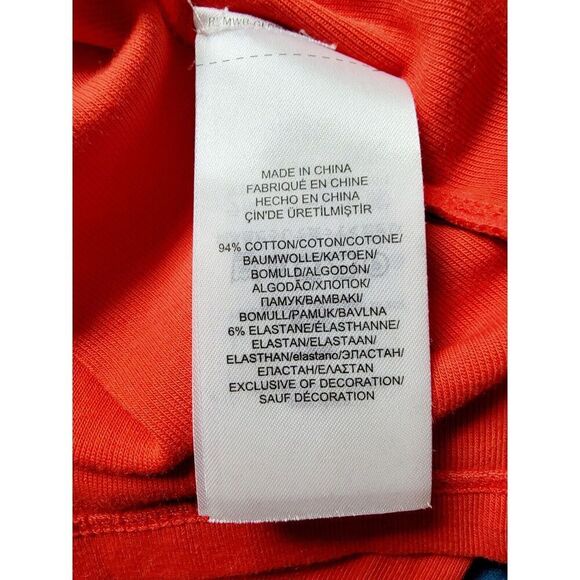 Lauren Ralph Lauren 3X Slim Fit Stretch Top Part Button LS LRL V-Neck Orange - Picture 6 of 6